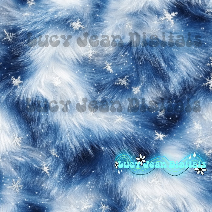 Blue Snow Fur seamless file