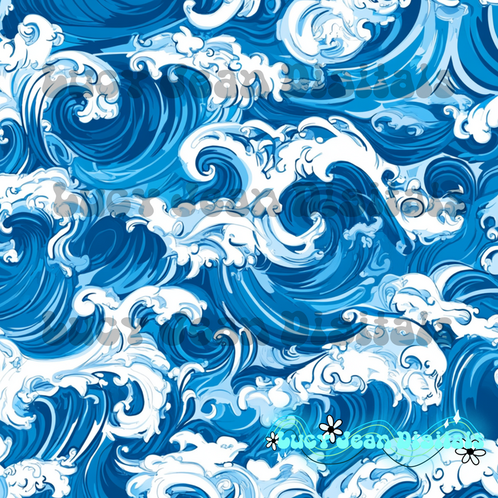 Blue waves seamless file