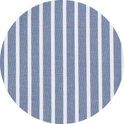 Men's Blue White Cotton Striped Slim Fit Winchester Formal Shirt With Double Cuffs fabric detail