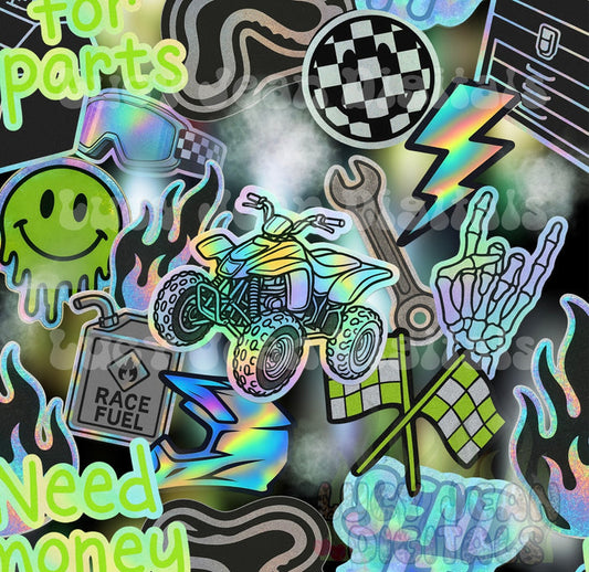 Blue/Green Quad Stickers Seamless File