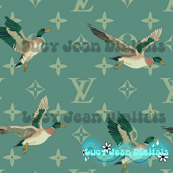 Boujee Mallards green Seamless File