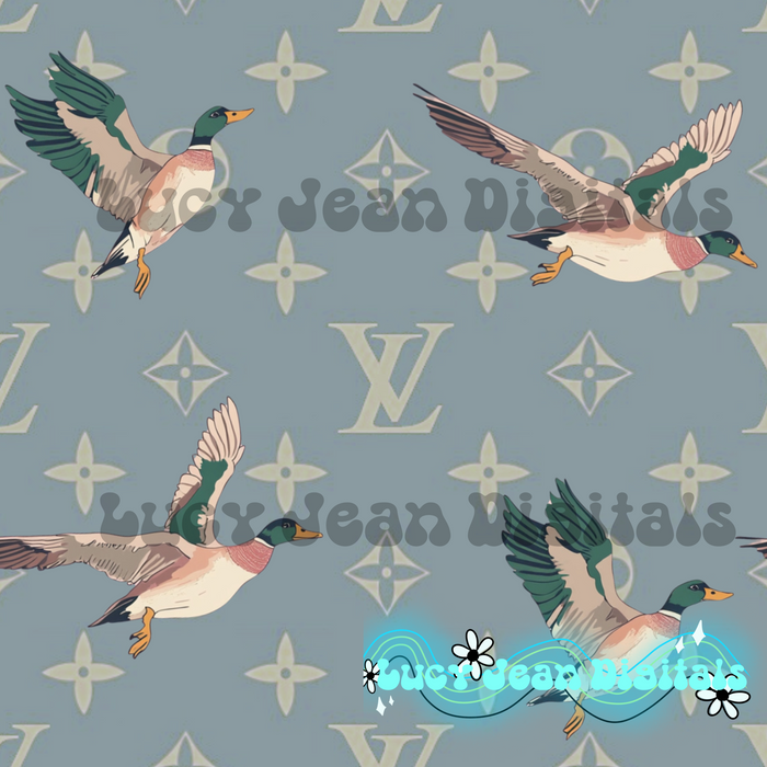 Boujee Mallards grey Seamless File