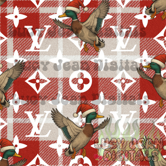 Boujee Santa Mallard Seamless File