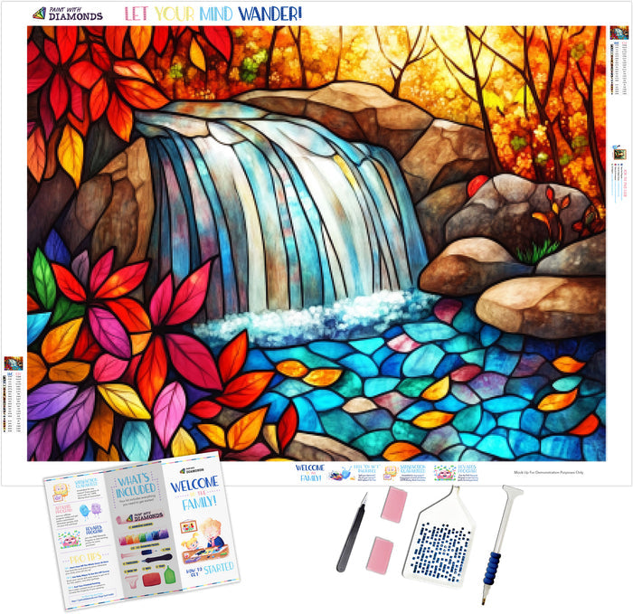 Breathtaking Autumn Waterfall