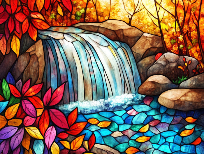 Breathtaking Autumn Waterfall