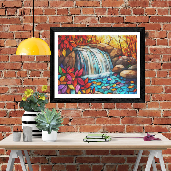 Breathtaking Autumn Waterfall