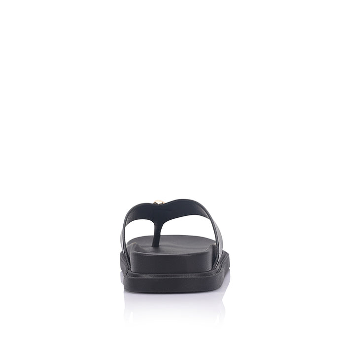 Bri Footbed Thongs - Black