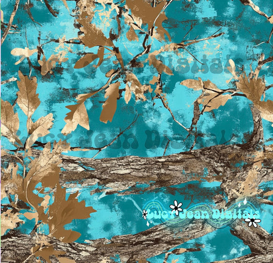 Bright Turquoise Camo Seamless File