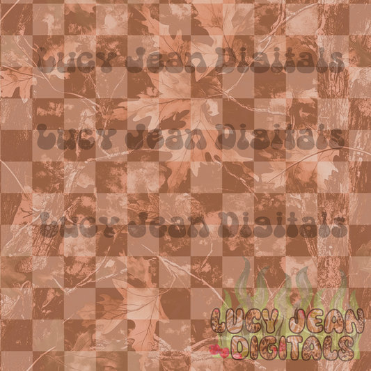 Brown Checkered Camo Seamless File