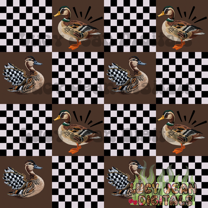 Brown checkered mallards Seamless File