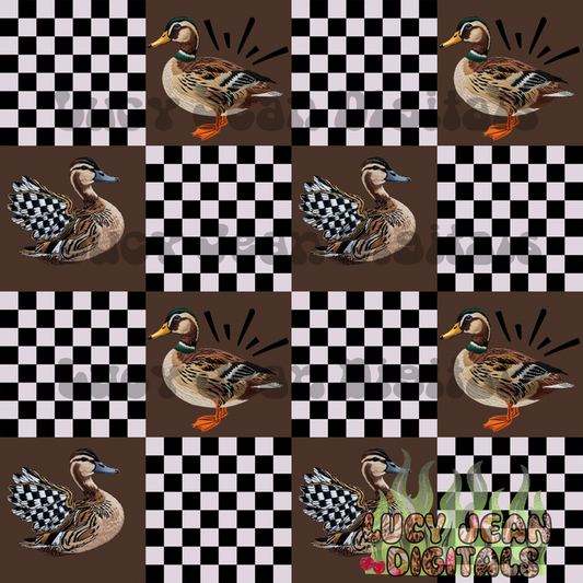 Brown checkered mallards Seamless File