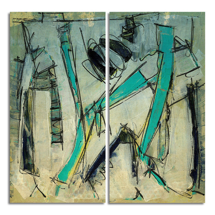 Bueno Exchange No. 36' 2 Piece Wrapped Canvas Wall Art Set - Ready2HangArt