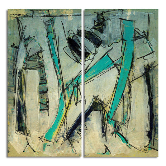 Bueno Exchange No. 36' 2 Piece Wrapped Canvas Wall Art Set - Ready2HangArt