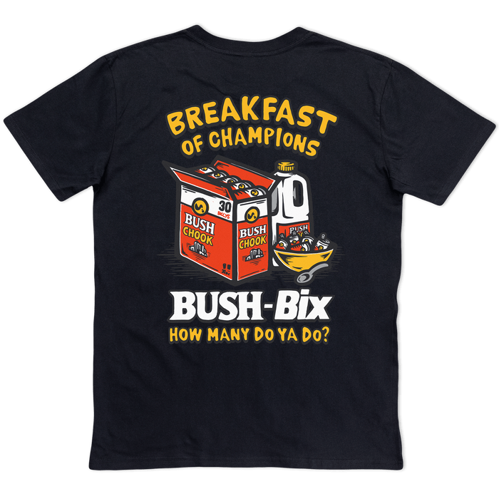 Bush-Bix Tee Black T-Shirt Bush Chook
