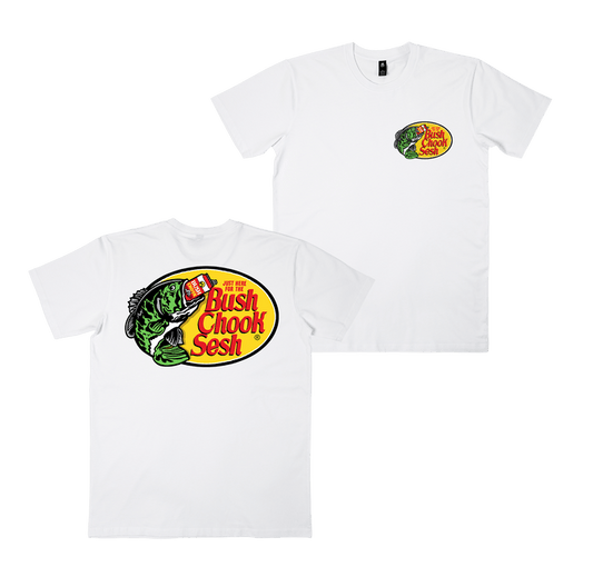 Bush Pro Tee White T-Shirt Bush Chook