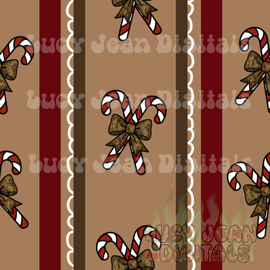 Camo Candy Canes Seamless File