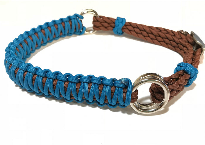 Carribean blue side pull hackamore  bitless attachment.... with black or  brown chinstrap...all sizes