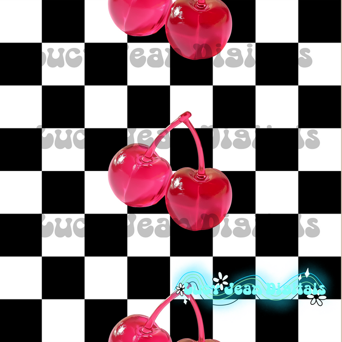 Checkered Cherries Seamless File