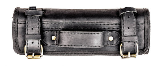 Chefi Small Leather Knife Roll 9 Piece Carol (Black)