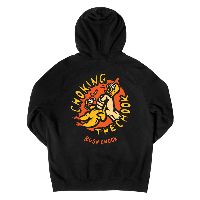Chokin' The Chook Hoodie Black Hoodie Bush Chook