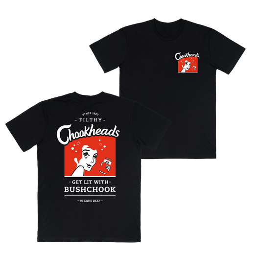Chookheads Tee Black