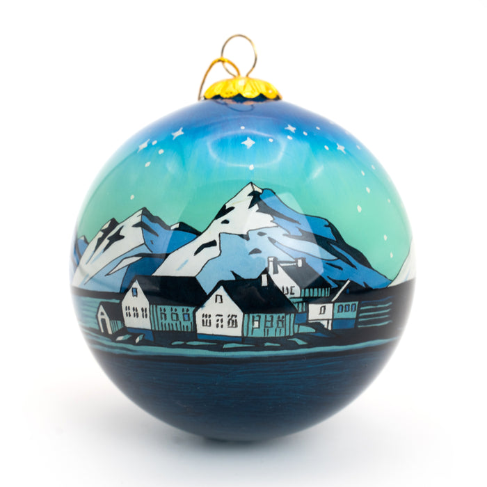 Christmas Ornament - Northern Lights / Houses