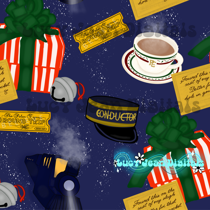 Christmas train movie seamless file