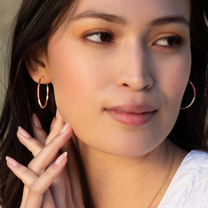 Chromacolor Miyuki Small Hoop - Desert Multi/Gold