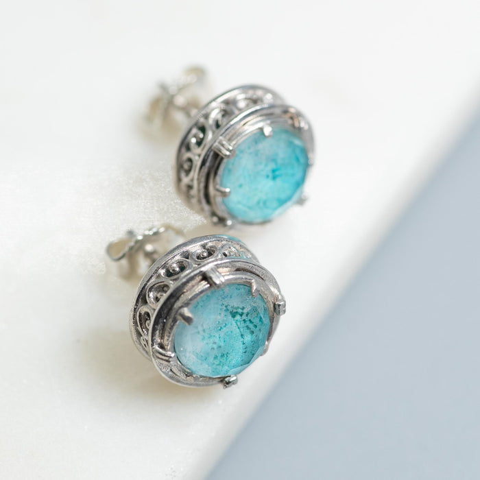Chrysocolla Doublet Post Earring