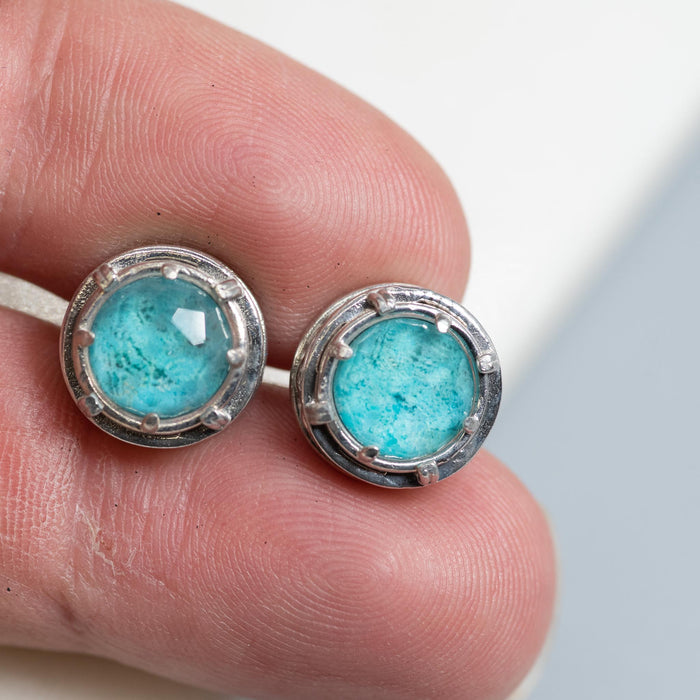Chrysocolla Doublet Post Earring