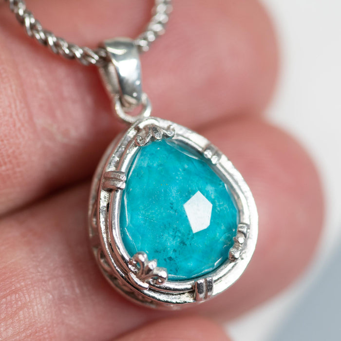 Chrysocolla Teardrop Doublet Necklace