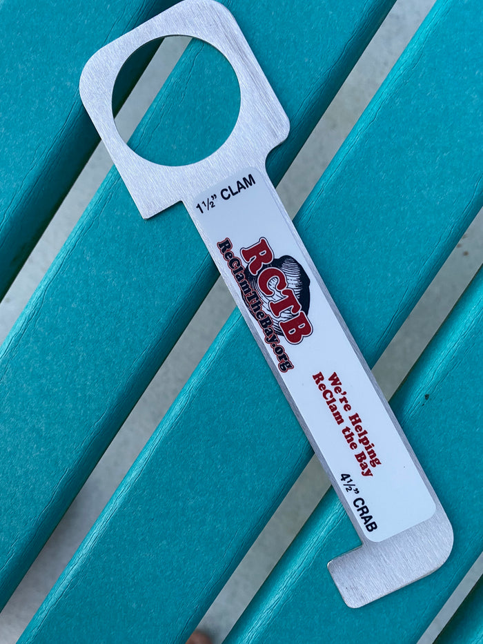 Clam and Crab Gauge and a RCTB Oval Sticker