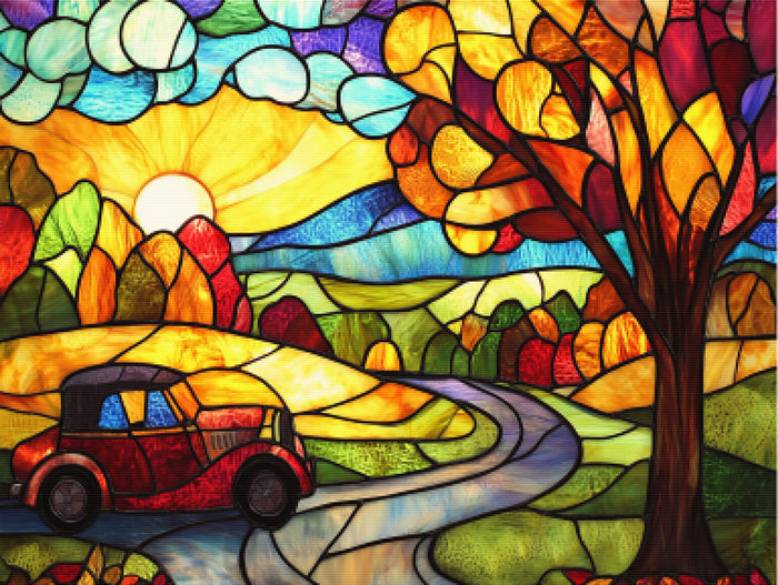 Colorful Scenic Autumn Drive
