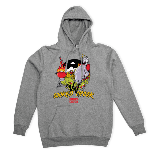 Cooked Chook Hoodie Grey Hoodie Bush Chook