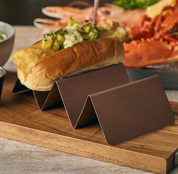 Copper Vintage Steel Fast Food Stand 2 Slot (Box Of 12)