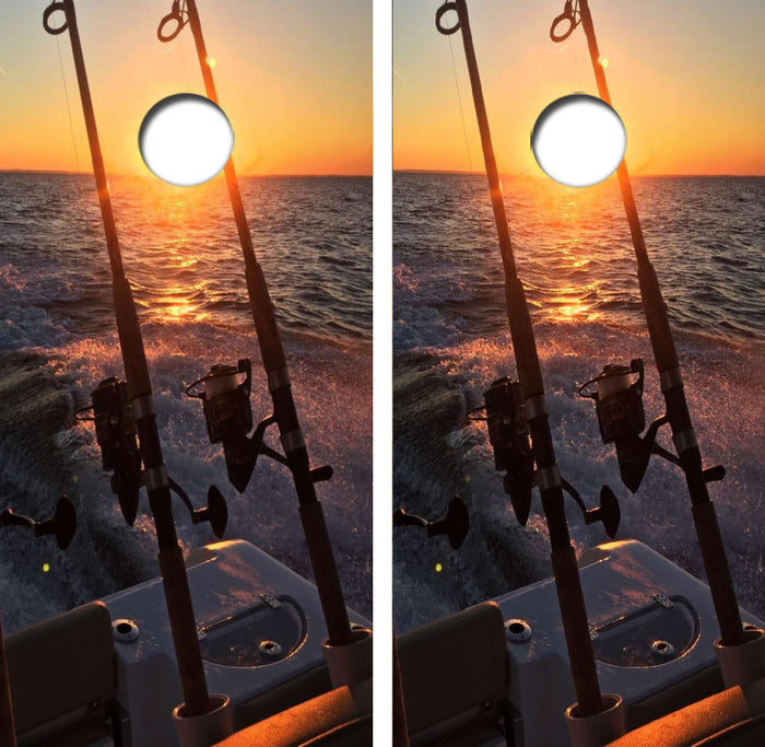 Crack Of Dawn Fishing Cornhole Design
