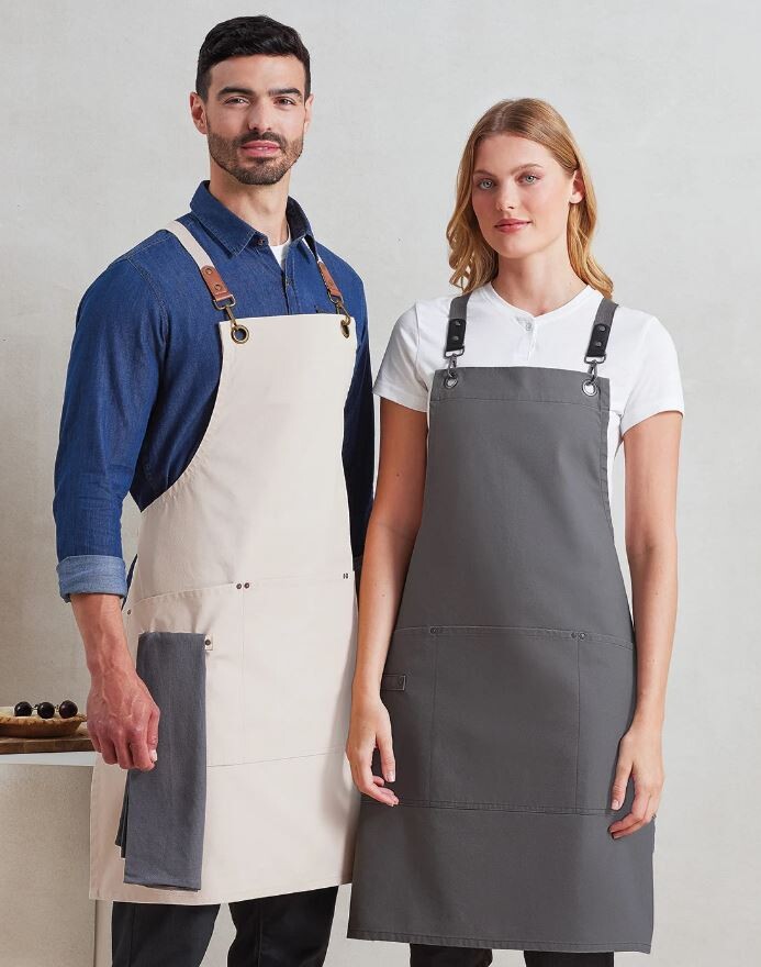 Cross Back Clip 'N' Clasp Bib Apron