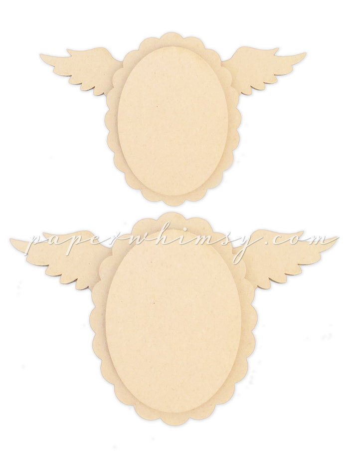 Curious Winged Cameos - paperwhimsy