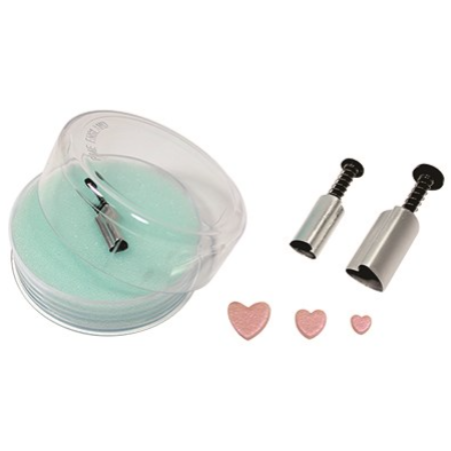 Cutter Heart Shaped With Ejector Set Of 3