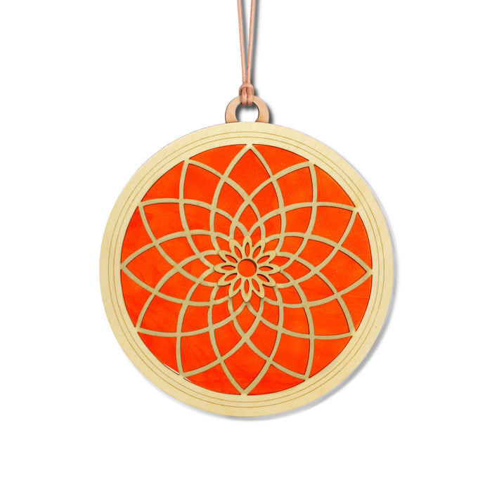 Scarlet Dahlia Suncatcher