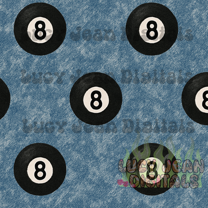 Denim Acid Wash 8 ball Seamless File