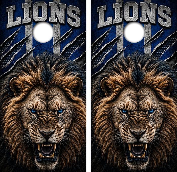 Detroit Lions Football Cornhole Design