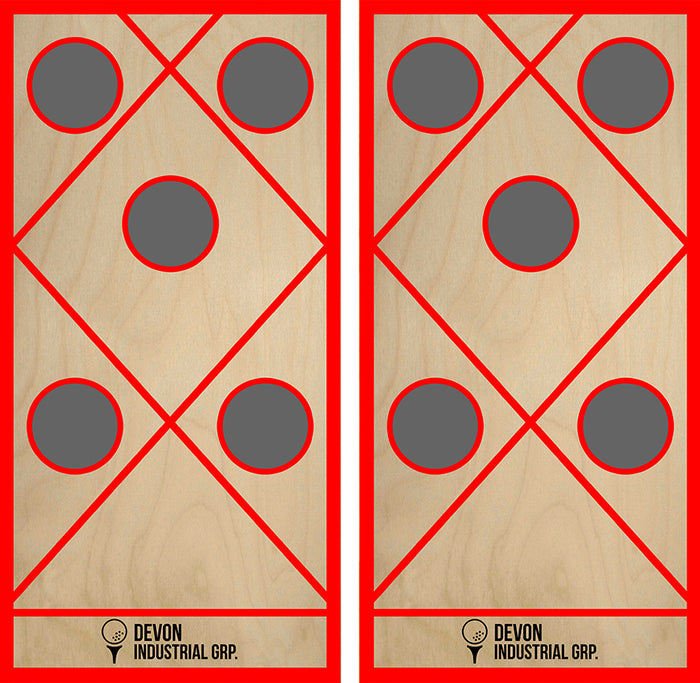 Devon Industrial 5 Hole Cornhole Set