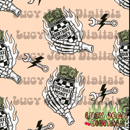 Dirtbike money beige Seamless File