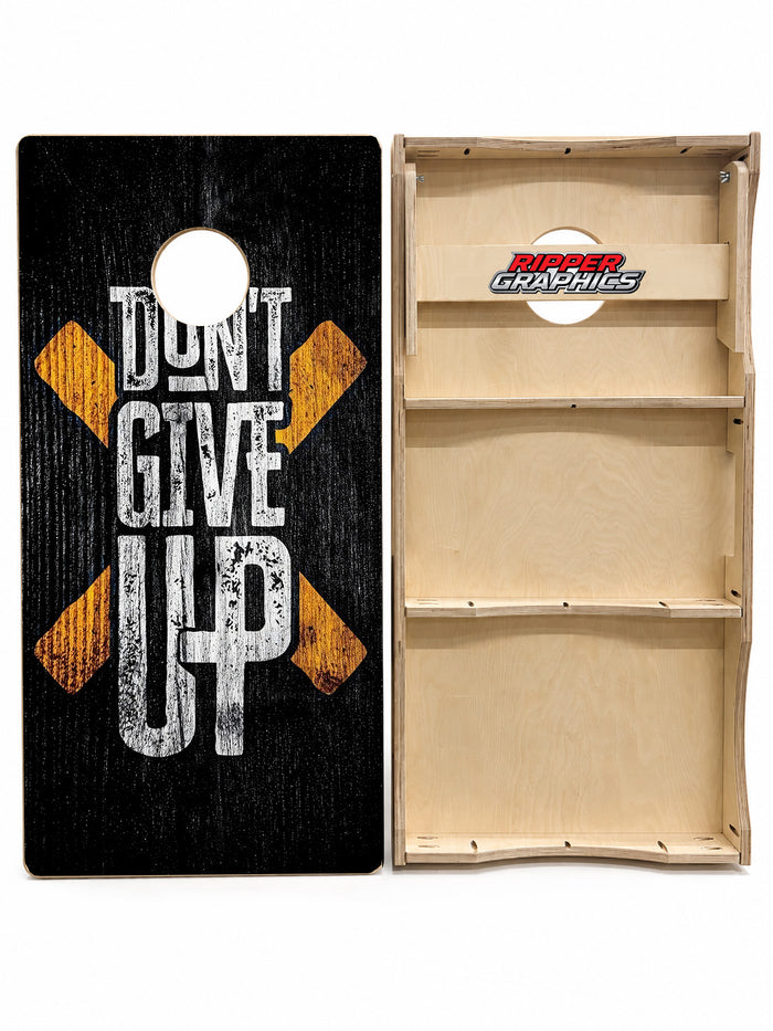 Don't Give Up Cornhole Design