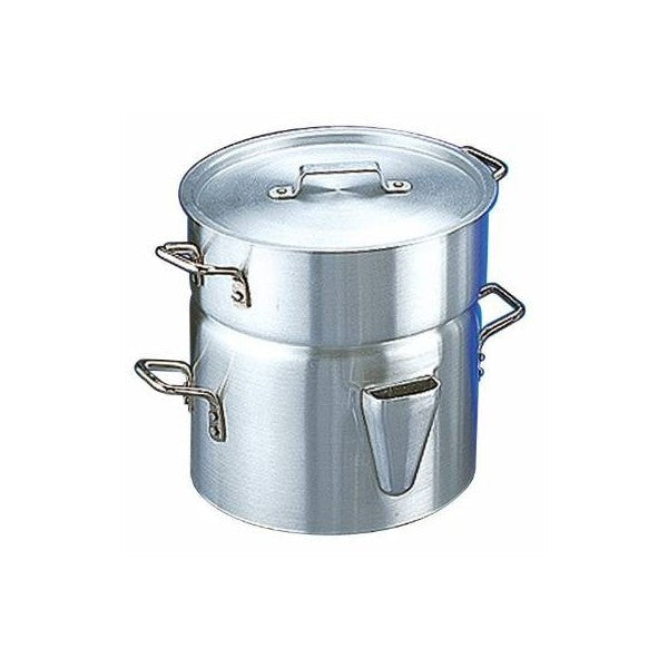 Double Boiler Aluminium With Filler Lip & Lid 28Cm Dia 9 Litre
