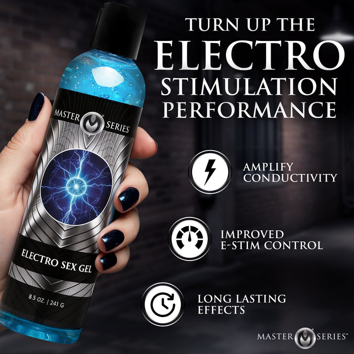 Electrosex gel applied to skin for improved contact with e-stim electrode
pads and devices
