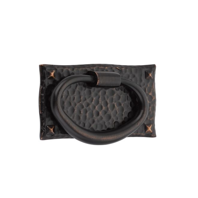 Emtek Hammered Oval Cabinet Pull 3 X 1-3/4" Emtek