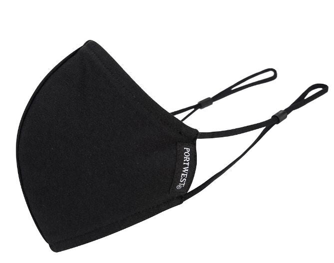 Fabric Face Mask Anti-Microbial Washable 2 Ply Navy Blue