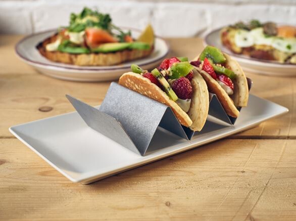 Fast Food Stand 2 Slot Vintage Steel (Box Of 12)